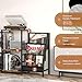 Record Player Stand with Vinyl Storage, Record Player Table with Vinyl Record Storage Up to 280 Albums, Turnta ble Stand with Record Holder Display Shelf, Record Cabinet for Media Stereo Audio