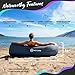 Nevlers 450Lbs Cap Outdoor Inflatable Couch for Camping Navy Blue| Tough 210T Polyester Air Chair Inflatable Lounger | Inflatable Chairs for Movie Night, Hiking, Travel Beach Chair & Portable Hammock