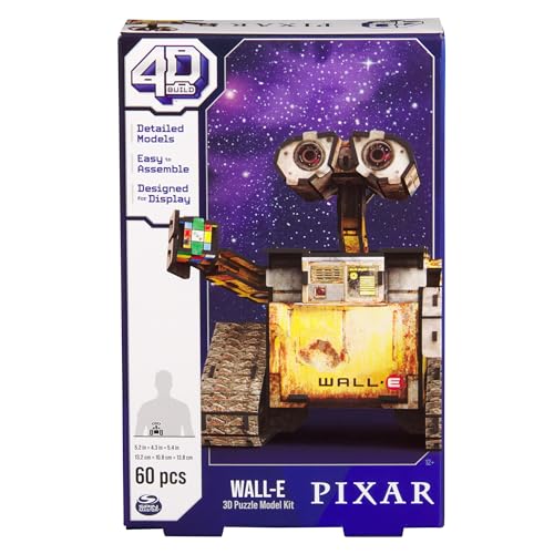 4D Build Adult Puzzle Disney Walle, Color metálico marrón/Dorado (Spin Master 6070175)