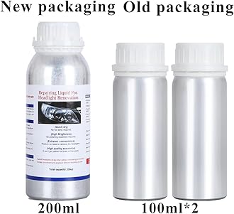 200ML Headlight Restoration Liquid,Automobile Headlight Lens Polish Repair Liquid, Car Headlight Scratch Restoring Fluid for Repair Headlight Yellowing, Haze, Scratches