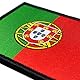 Portugal Flagge Klettverschluss zum Aufnähen - Gestickter Portugiesischer Nationalpatch – Portugal-Flagge 75 x 50 mm