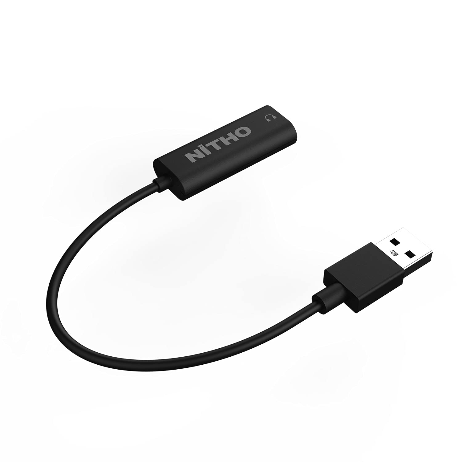 NITHO 7.1 CHANNELS SURROUND SOUND ADAPTER, stereo USB sound card DAC for 3.5mm gaming headset with free downloadable management software for PC Windows