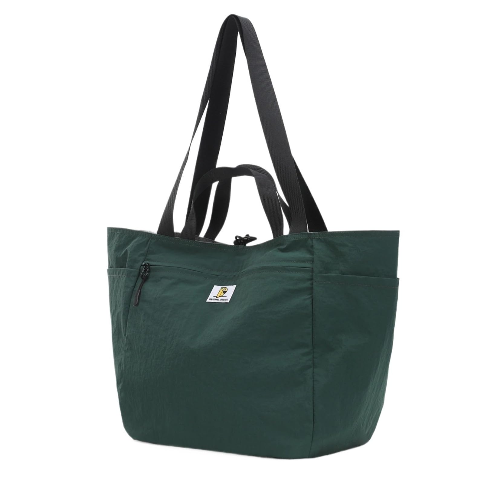 Borsa da viaggio pieghevole reversibile in tela Borsa da viaggio di grande capacità for uomo e donna(Army green)