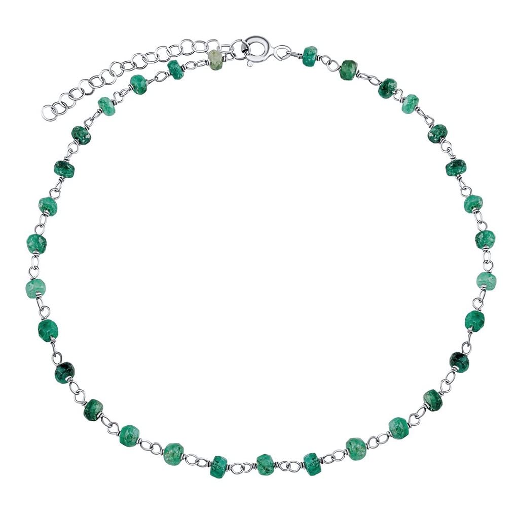 SILVEGO Bracciale da donna in argento sterling 925 con pietre naturali
