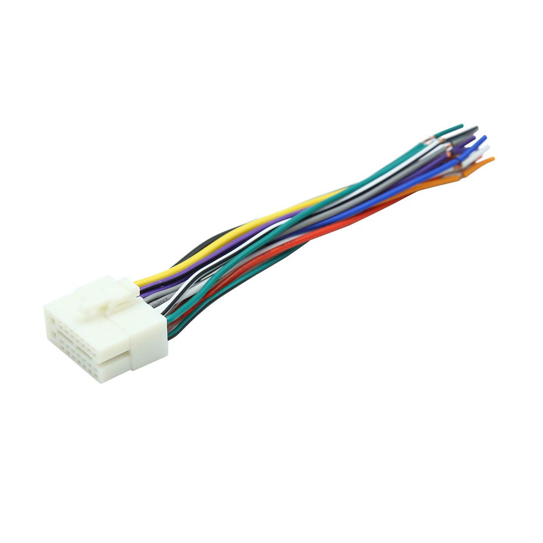 sourcing map DC 12V Universal Car Auto Male CD DVD Radio Wire Harness Adapter, Colorful, 16 x 2.5 x 2 cm