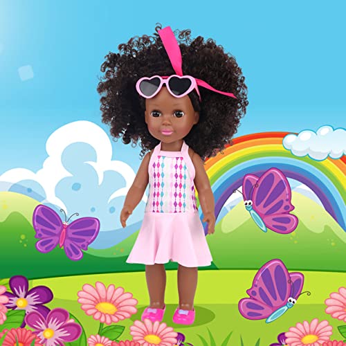 Muñeca Negra de Silicona Realista con Ropa 14.5 pulg miniatura 6