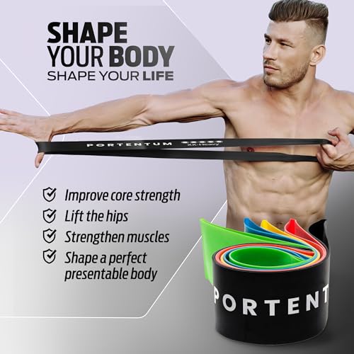Image of Marve Resistance Bands Set Men [Set of 5] Skin-Friendly Resistance Exercise Band Set with 5 Different Resistance Levels - Physio Bands with Case Included - Ideal for Gym, Home, Yoga, Training