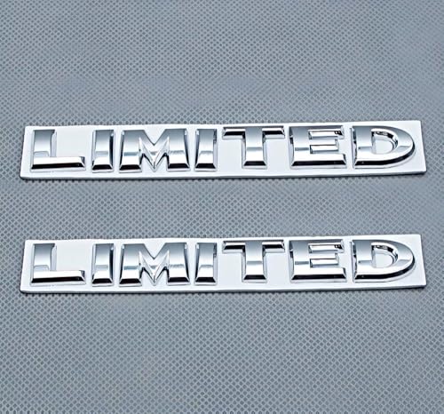Image of 2pcs Metal Limited Rear Tailgate Trunk Badge Sport Logo Emblem (Silver)