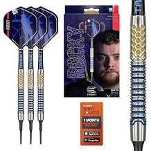 Target Darts Josh Rock Gen 1 Soft Tip Darts, 90% Tungsten Darts, Generation 1, 20G | Pixel Tip Dart Set, Player Edition Darts with Black Electronic Soft Tips