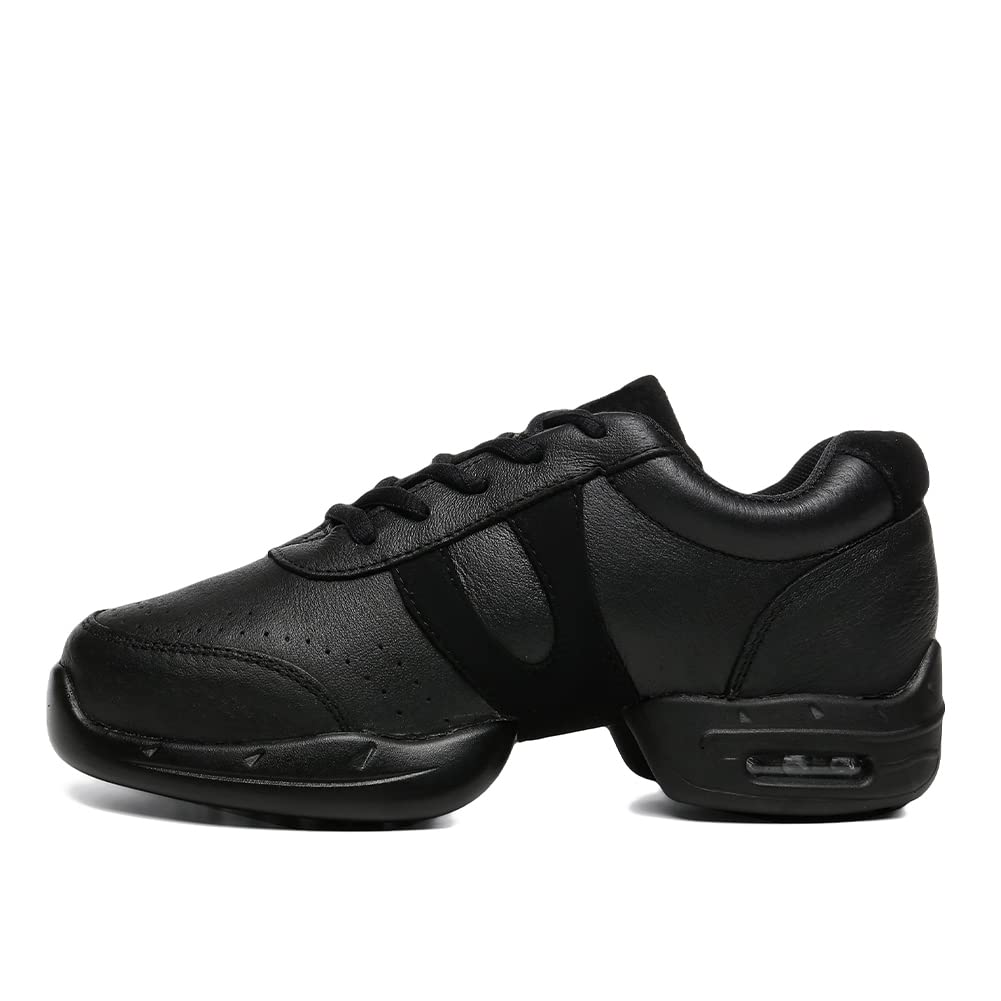 SWDZM Women's Jazz Shoes Lace-up Sneakers Breathable Air Cushion Split Sole Athletic Walking Dancing Shoes,Model T01