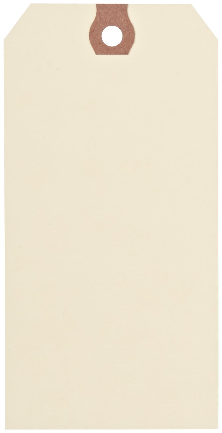 Aviditi 5 1/4" x 2 5/8" Manila Shipping Tags, 13 Pt. Reinforced Eyelet, to Identify or Address Items That Cannot be Labeled, Case of 1000