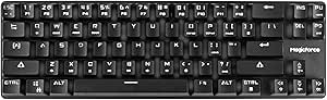 Qisan Tastiera Meccanica Clavier de jeu Gateron Marrone Sensore Retroilluminato Wired Mini Mechanical Design (60%) 68 Tasti Della Tastiera Del Cavo Magicforce Black