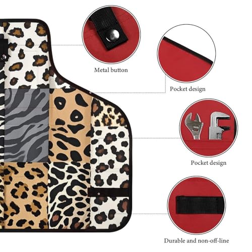 Delantal ajustable con diseño leopardo para hombres y mujeres miniatura 3