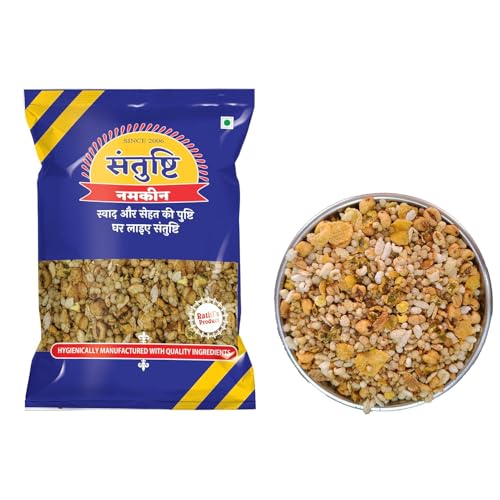 Image of Santushti Namkeen Roasted Multigrain Mixture-200 Gram | Made in Groundnut Oil | Authentic Spicy Snack | Crispy Crunchy Indian Sev for Tea Time, Parties, Travel, Office and Everyday Snacking