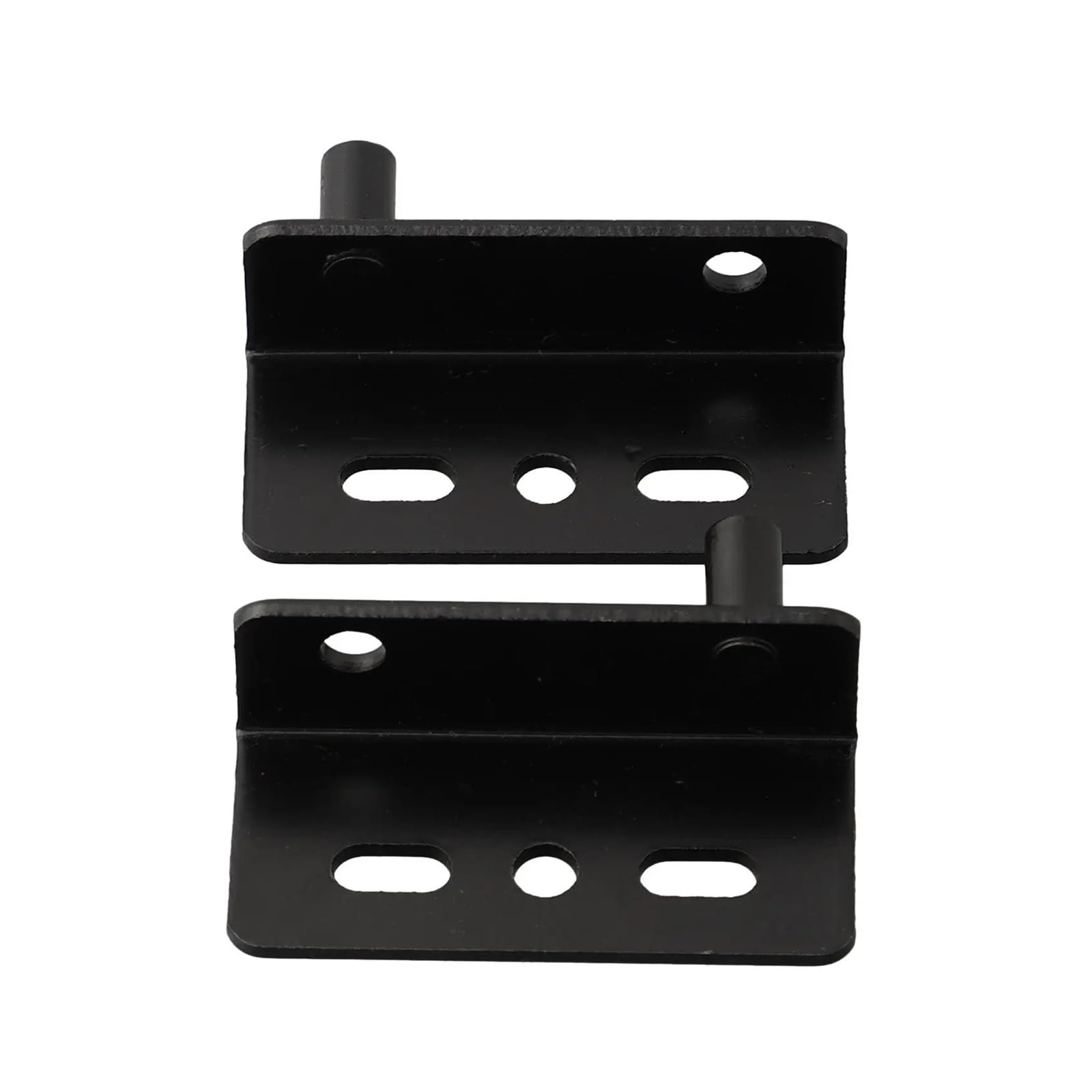 Charnière pivotante noire pour porte en bois et meuble de rangement x2