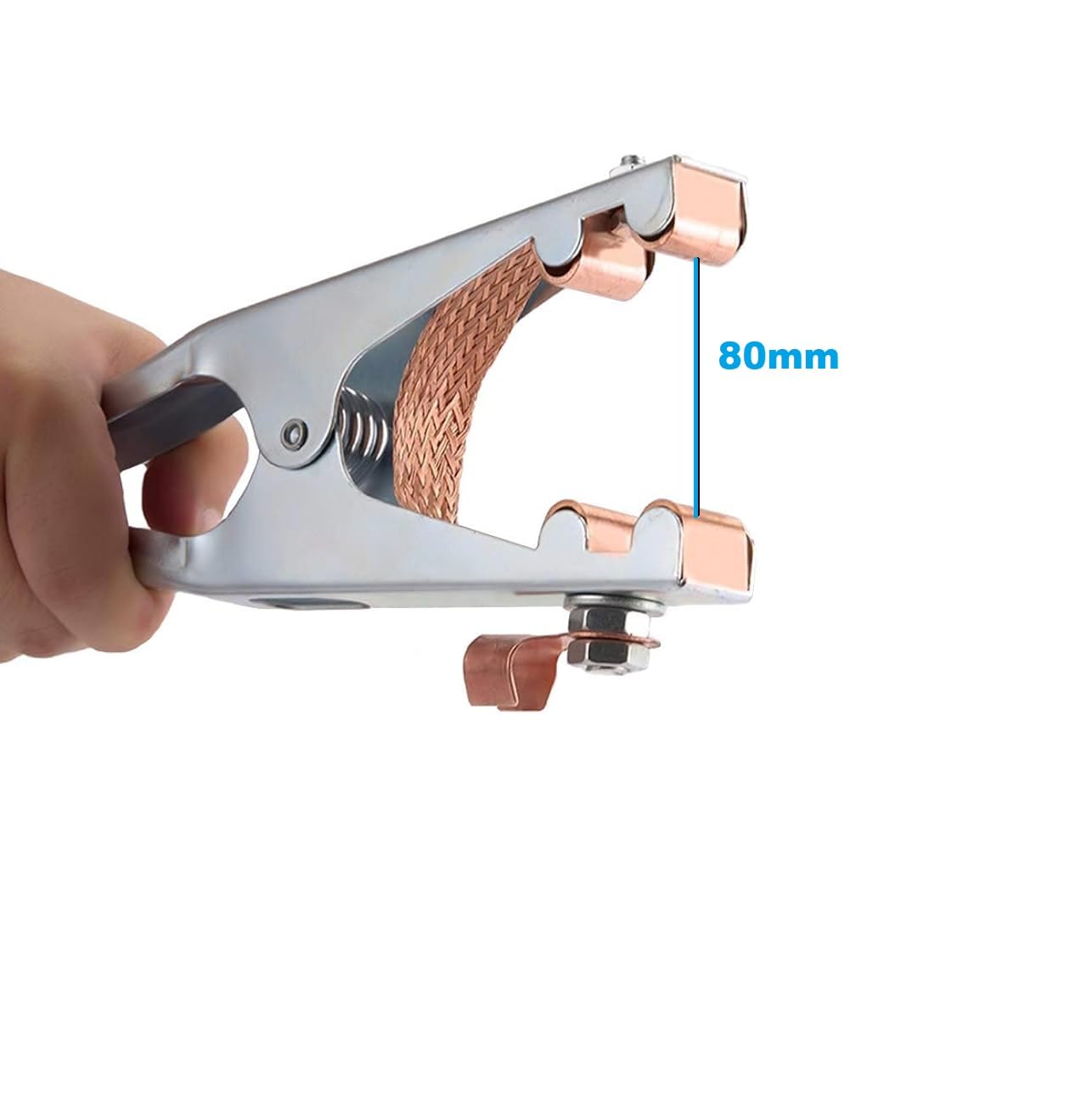Morsetto di massa per saldatura 500A, bocca 80mm, Pinza Per Saldatrice, Morsetto di Terra, Morsetto per saldatura,Cavo Messa Saldatore Manuale La Maggior Parte Delle Saldatrici Art.451050