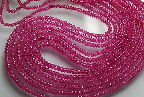 Rubis de Mogok naturel perles facettées pour création de bijoux d'été