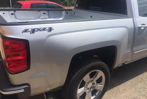 Decal Mods 4X4 Decal Replacement Sticker For Chevy Silverado (2014-2017) Bed Side Black Blackout (2014-2018) Bedside (Set Of 2) - Fblk | Fg7E1 #TOP2