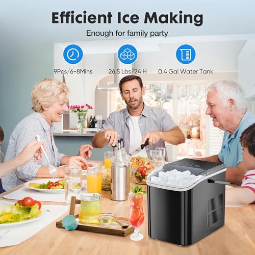Fabricadora portátil de hielo de mostrador 26 lbs miniatura 5