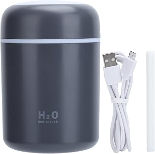H2o Humidifier Colorful Cool Mini Humidifier, USB Personal Desktop Humidifier for Car, Office Room, Bedroom,etc. Auto Shut-Off, 2 Mist Modes, Super Quiet. (Black)