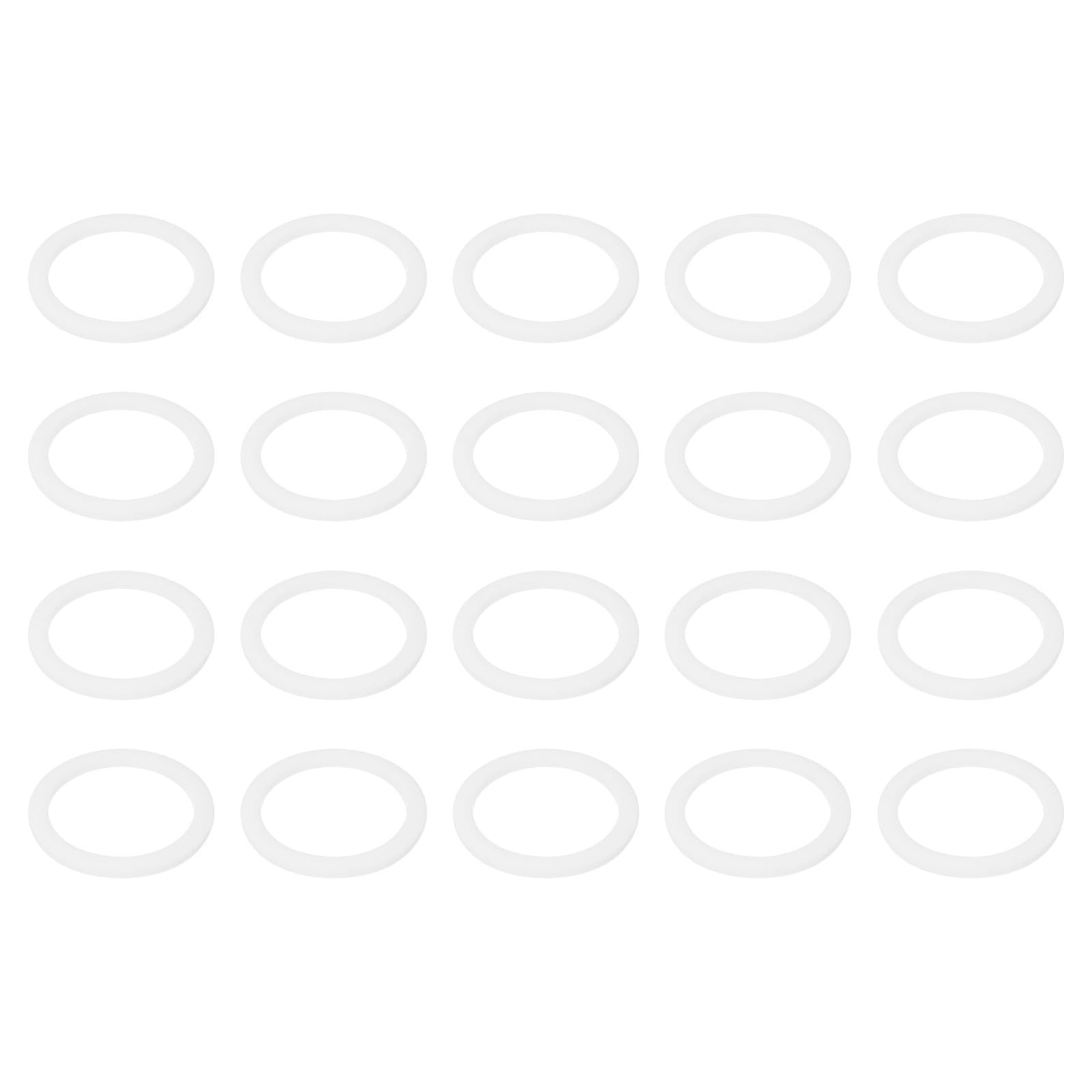 PATIKIL M25 PTFE Flat Washer, 20 Pcs 25mm ID 30mm OD 1.5mm Thick O-Ring Sealing Gasket Spacer for Fasten Screws Flanges Faucet Pipe Valves, White — image 1