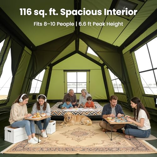 8-10 Person Inflatable Tent with Awning