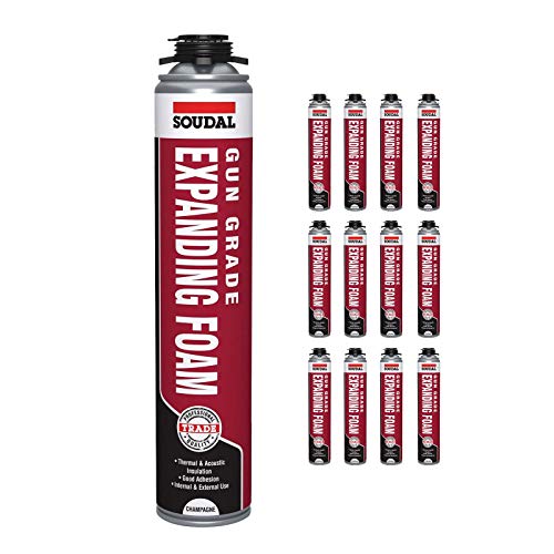 Soudal Gap Filler PU Polyurethane Expanding Foam (Gun Grade) - 12 Pack
