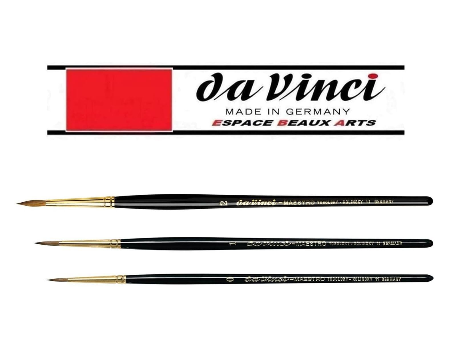Serie 11 Maestro Pincel Redondo para Acuarela Kolinsky Marta Mechón de Forma Inglesa n.º 0 1 2