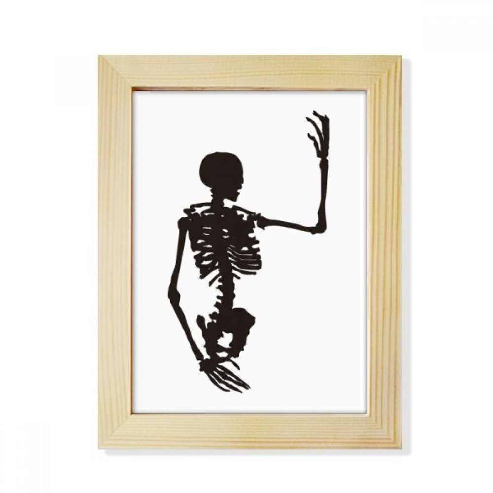 Marco de fotos de madera 6x8 de esqueleto decorativo para el cuerpo humano