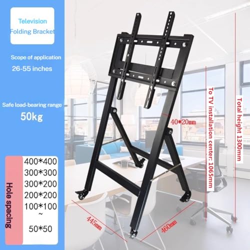 Soporte móvil para TV de 26 a 55 pulgadas ajustable con ruedas miniatura 2