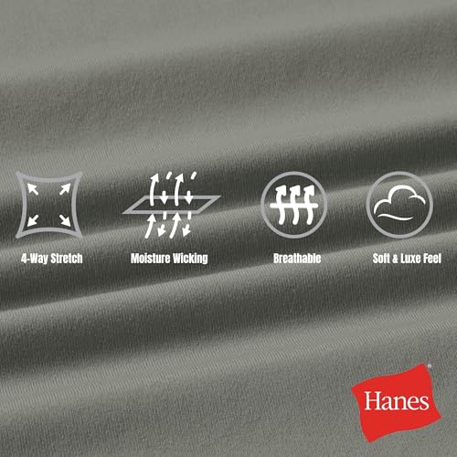 Hanes Women's Moves 7/8, Soft Moisture-Wicking Leggings with Internal Pocket, 25