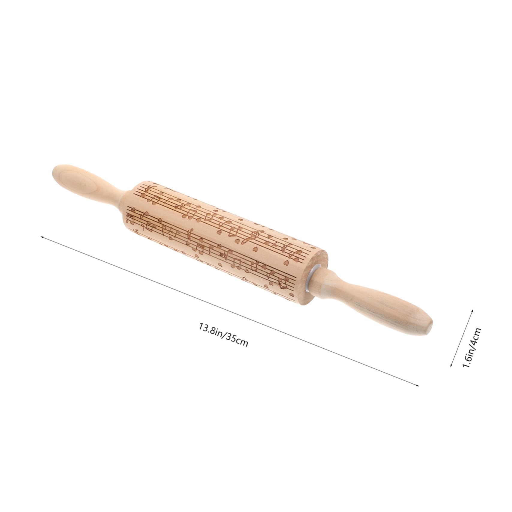 Cabilock 5 Pièces Rouleau à Pâtisserie Sculpté Trousse Rouleaux à Pâtisserie Grille du Four Instantané Docker Accessoires Doublures Guide-épingle Rouleau à Pâte Couvercle Pot Air Bois