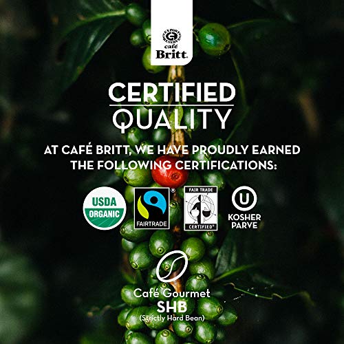 Café Britt® - Costa Rican Espresso Coffee (12 Oz.) (3-Pack) - Ground, Arabica Coffee, Kosher, Gluten Free, 100% Gourmet & Dark Roast #TOP5