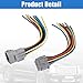 X AUTOHAUX 1 Set 15cm Car Male Female 12 Pin Plug Connector Pigtail Cable 12 Way Wiring Harness