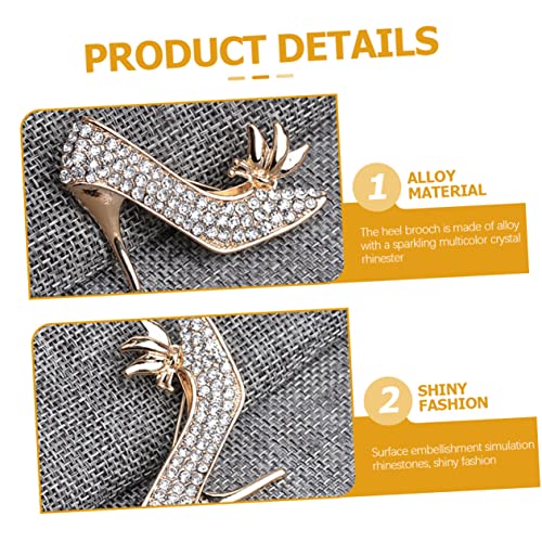 High Heels Brooch Rhinestone Brooch Rhinestone Heels For Women Trendy Gifts Womens Jewelry Fashion Jewelry For Women Crystal Collar Pin Gifts For Friends Female Badge For Women Hat #TOP6