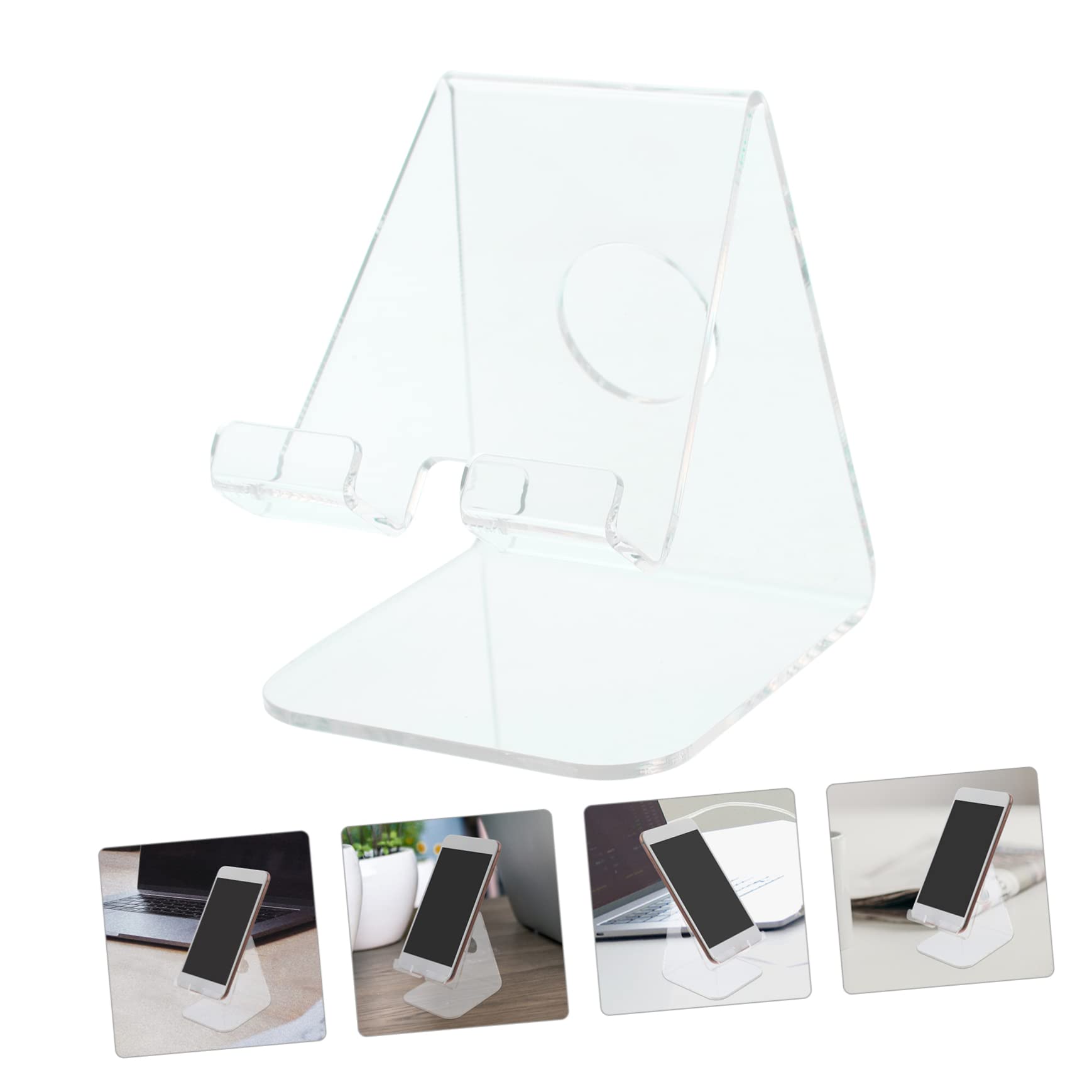 Artibetter 4pezzi Supporto Per Smartphone Trasparente Design Compatto e Leggero Angolo Di Visione Ottimale Per Scrivania e Tavolo Supporto Stabile e Pratico Per Live Streaming e Videochiamate