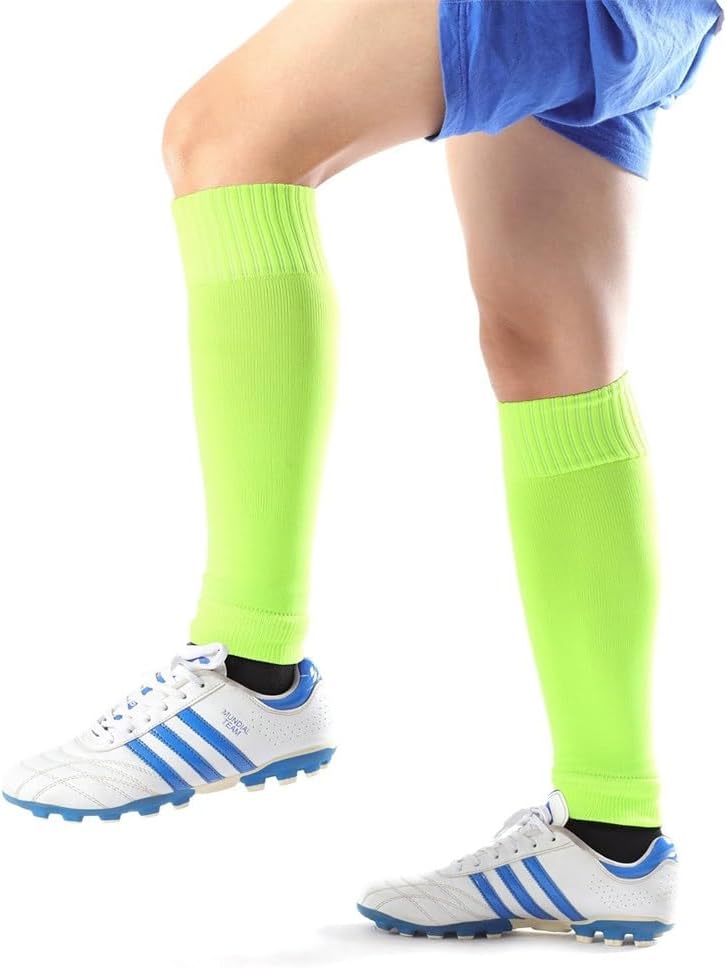 Calf Support Brace Football Socks Adult and Adolescent Shin Guards Socks(Color 7)