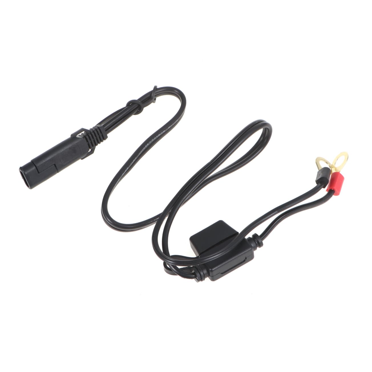 GLEAVI 2pcs Motorcycle Battery Charging Cable Power Cable for and Outdoor Use Charging Tool for Motorcycles Atvs and More Black