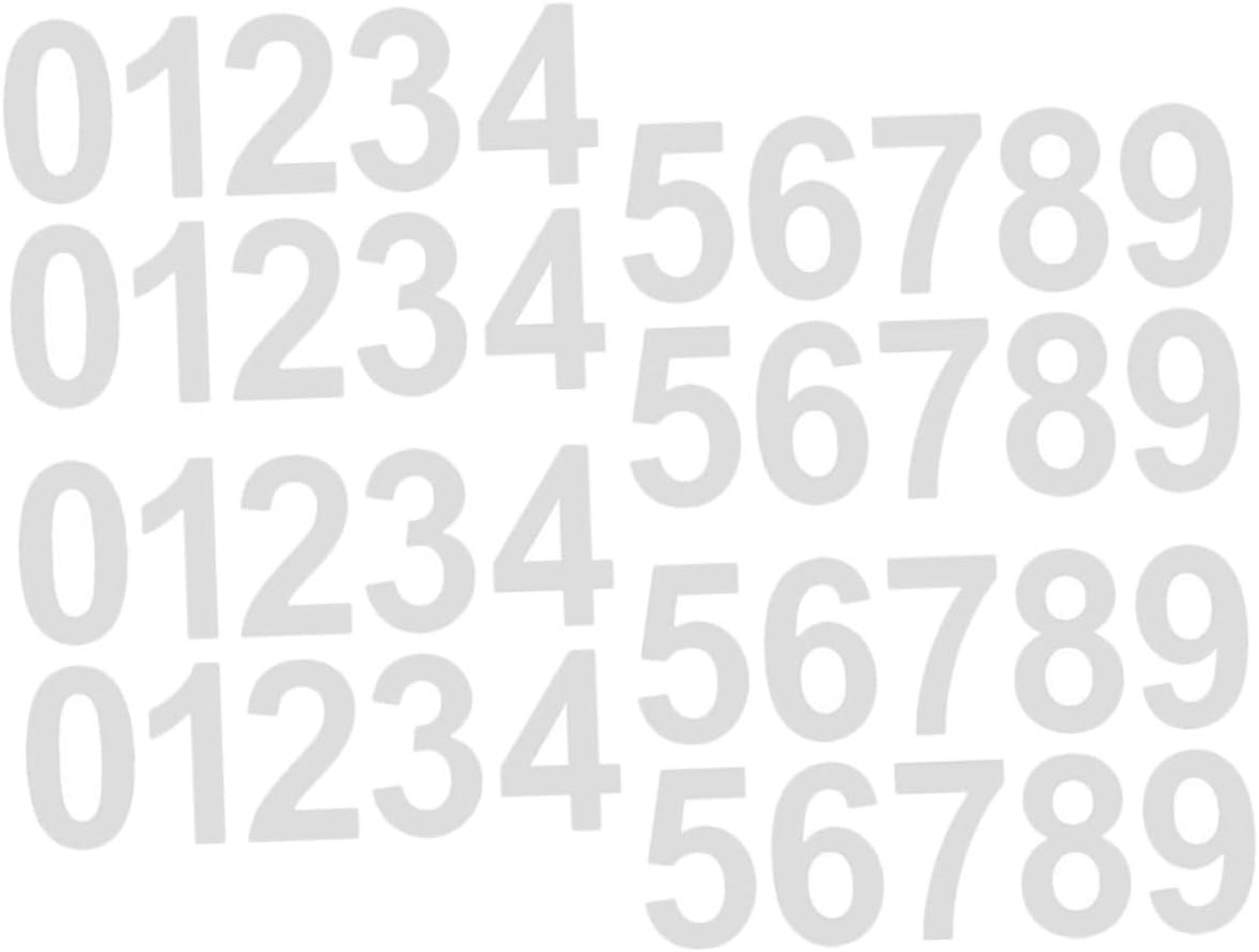 4 Sets Reflective Number Sticker Mailbox Address Stickers Address Stickers for Mailbox Self-adhesive Mailbox Numbers Reflective Address Stickers Car Stickers Emblems Mailbox Sign