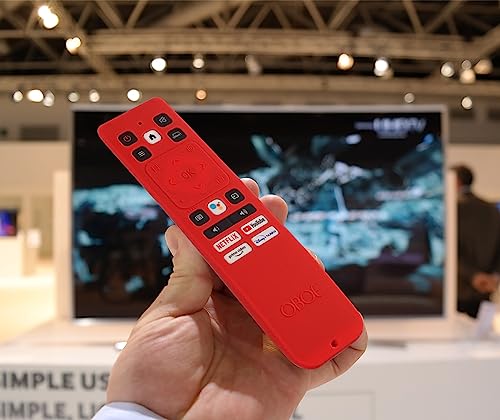 Image of Oboe Silicone TV Remote Cover Compatible with Acer Tv Remote AR2851 TV I Series /H Series /W Series /XL Series Tv Remote Protective Case with Remote Loop (Red) [Remote NOT Included]