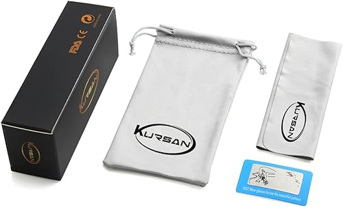 Miniatura 6 de Kursan Lentes de sol polarizados estilo aviador para mujeres y hombres, montura de metal clásica, lentes de sol, 100% protección UV 400, 2.283 in