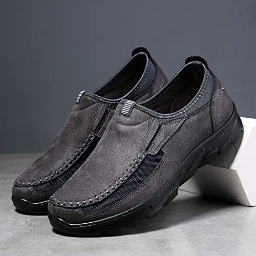 Mens Slip on Orthopedic Leather Loafer Casual Business Lightweight Walking Soft Driving Shoes Moccasin Daily Flats Sneakers2