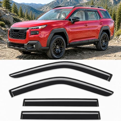 Image of 2026 2027 Tape-On Rain Guards for Subaru Outback Side Window Visor Deflectors Premium Limited Touring XT Wilderness, Durable Tinted Vent Shades