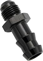 Vista 17 de Negro recto aluminio 4AN macho Flare a 1/4 "(6.3mm) Barb Push Hose Barb Fitting Adapter