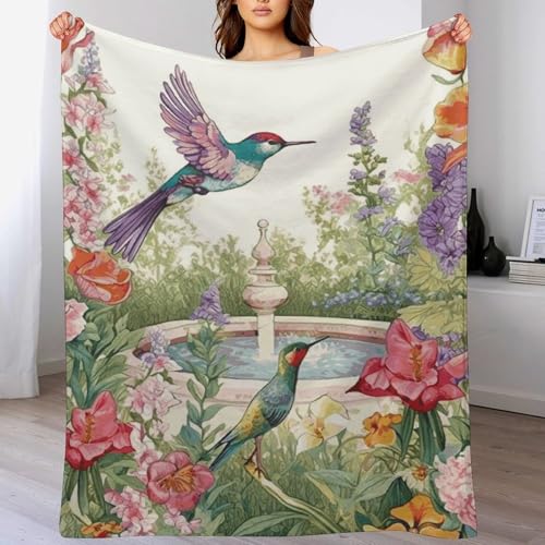 Couverture en flanelle imprimé oiseaux pour un intérieur doux et chaleureux - 5