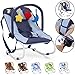 Hamaca para Bebé - Reclinable con Sistema de Bloqueo y Arnés de 3 Puntos, para Bebés de 6 a 12 meses, Ligera y Compacta, Color a Elegir - Silla Mecedora Bebé, Bouncer, Balancín