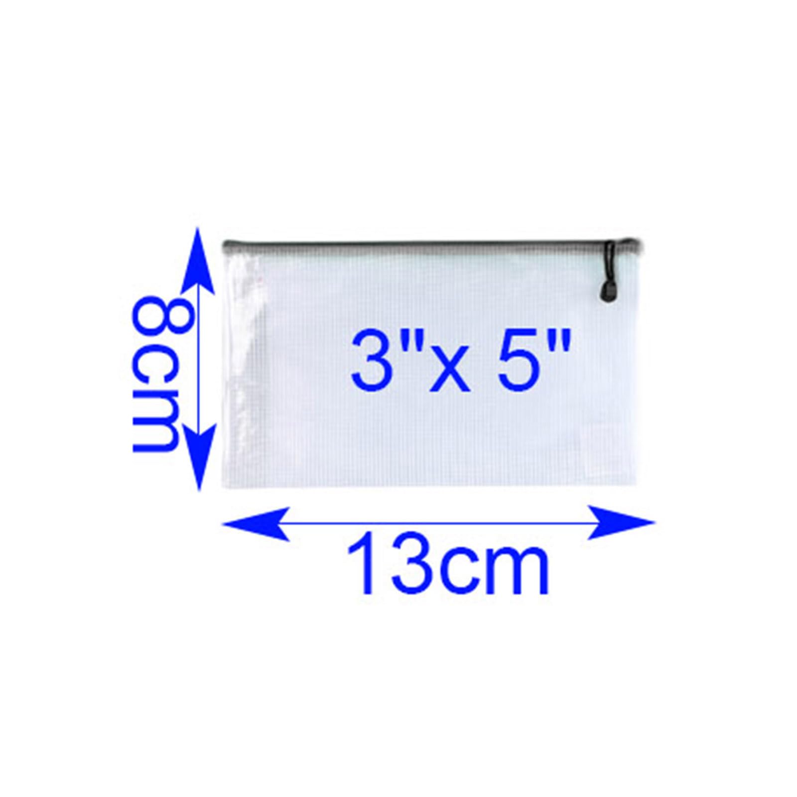 18 bolsas de malla de plástico con cremallera para documentos, bolsa con cremallera (multicolor, 3 x 5 pulgadas)