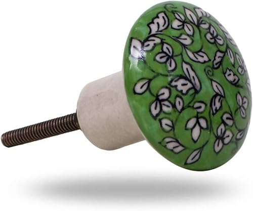 Miniatura 5 de TRINCA-FERRO Juego de 6 pomos de puerta interioresexteriores para cajón, cajones de aparador, pomos decorativos de cerámica modernos para cocina,