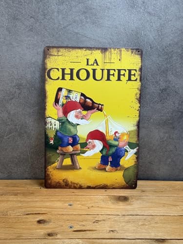 PLAK2L -Plaque Métal Vintage Décorative Chouffe 053-30x20cm