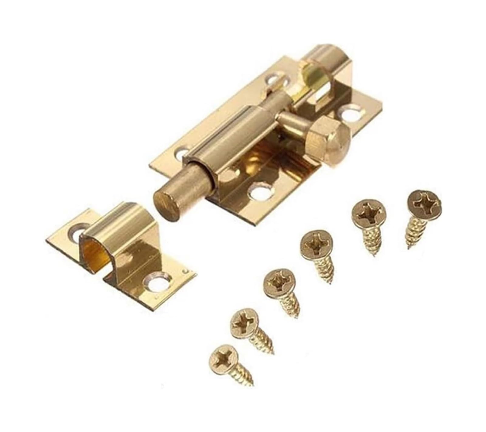 Door Lock Bolt, Sliding Gate Latch Bolt Door Lock 1.5 inch Iron with Screws